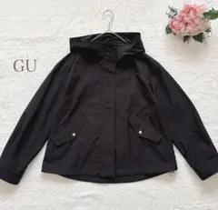 ジーユー　マウンテンパーカー　ブラック　ゴールドボタン　アウター　M