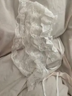 ホワイト レース フリル つけ裾