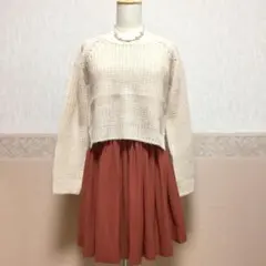 新品 ミッシュマッシュ ニット ワンピース セット タグ付き セットアップ