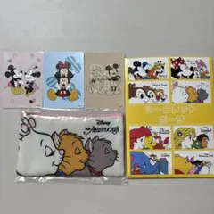 ディズニー　シークレットポーチ　マリー　おしゃれキャット　じゃんけん　カード