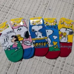 スヌーピー キャラクターソックス 5足セット