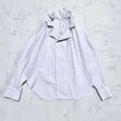 マカフィー フリルカラー ボウタイ ブラウス ストライプ トゥモローランドのサムネイル