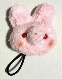 うさぎ ぬいぐるみ ヘアゴム ピンク