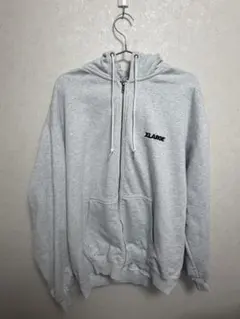 【美品】XLARGE グレー ジップアップパーカーL
