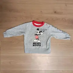 トレーナー　90cm　ミッキー　グレー