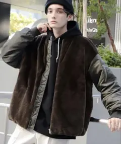 RAGEBLUE レイジブルー スムースファーコンビ MA-1ブルゾン