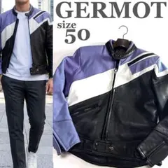GERMOT ヴィンテージ バイクレザージャケット メンズ50 レアカラー 本革