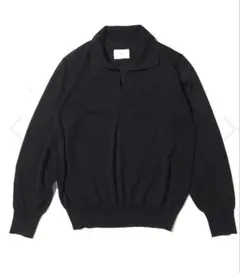 ssstein コットンカシミヤ ニット スキッパー 24AW ブラック 完売 ssstein コットンカシミヤ ニット スキッパー 24AW ブラック