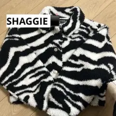 シャギー　SHAGGIEゼブラ柄ボアジャケット(ショート丈)／フリー