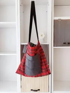 ハンドメイド＊タータンチェックトートバッグ