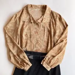 used レトロ ペイズリー柄ブラウス 古着 ヴィンテージ vintageのサムネイル