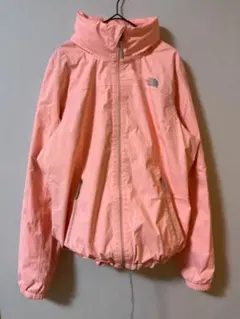 THE NORTH FACE DRYVENT淡色ピンクJKT 両面ロゴ収納フード