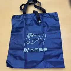 ネイビー エコバッグ キャラクター付き
