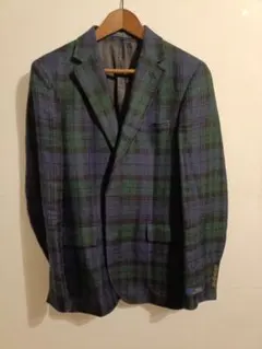 【美品】POLO ラルフローレン　ジャケット 38R ブラックウォッチ段返り3b