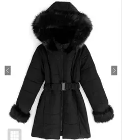 GRL グレイル ベルト付きファーダウンコート kd13