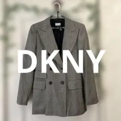 DKNY テーラードダブルジャケット チェック柄
