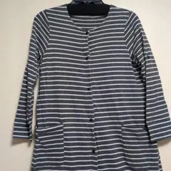 マタニティ　パジャマ　ルームウェア　M〜Ｌ　ベルメゾン　グレー白　ボーダー