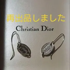 特価 JADORE DIOR オーバルタグ キラキラピアス