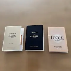 香水サンプルセット シャネル2種、ランコム1種