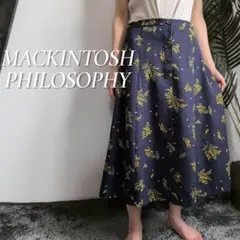 美品 MACKINTOSH PHILOSOPHY フラワープリントフレアスカートのサムネイル