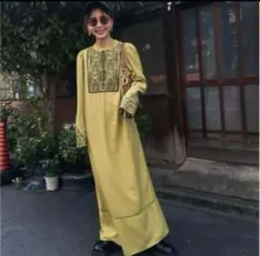 カフタン ロングワンピース