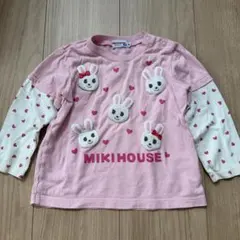 MIKI HOUSE 長袖Tシャツ ピンク 90cmのサムネイル