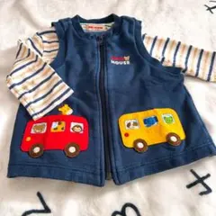 ミキハウス　ベストとロンＴセット　70〜80