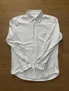 UNIQLO スーパーノンアイロンジャージーシャツ 長袖ストライプMサイズ