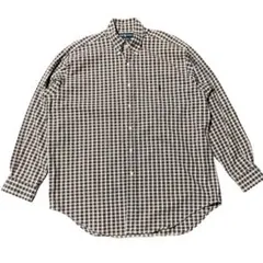 90s ラルフローレン ビックシャツ BIGSHIRT L 　チェック