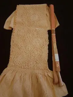 新品 訪問着・小紋用 お洒落な 絞りの帯揚・帯〆セット（正絹）＜Bｓ1571＞