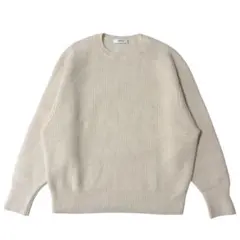 22AW ebure エブール　アルパカ　クルーネックニット　ホワイトのサムネイル
