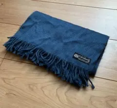 【美品】クロンビー マフラー カシミア100% スコットランド製 ブルー