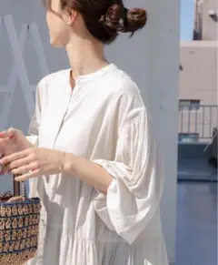 コットンボイルティアードチュニック