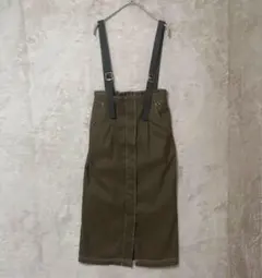 alicia PAGEBOY♡サスペンダー付スカート フロントフルジップ S