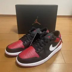 Air Jordan Low 赤黒白 タグ付き