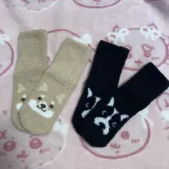 ベビー靴下 13-16cm 2足セット 滑り止め付き 犬 未使用有り