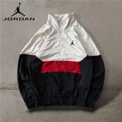 美品AIRJORDANジョーダンハーフジップナイロンジャケットエレファント柄刺繍
