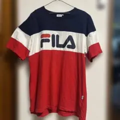 FILA トリコロールカラー Tシャツ Lサイズのサムネイル