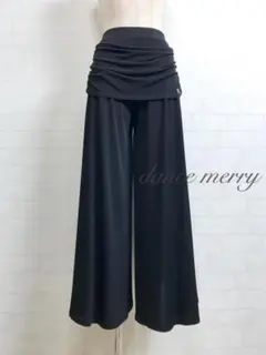 チャコット フレアパンツ 社交ダンス ブラック グレー - メルカリ