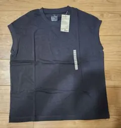 【新品未使用】無印良品　太番手天竺編みフレンチスリーブTシャツ　ＸＸＬ