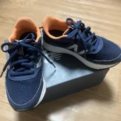 New Balance ネイビー オレンジ スニーカー 【美品】 19cm