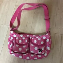 DOUBLE.Bショルダーバッグ ピンク ドット柄のサムネイル