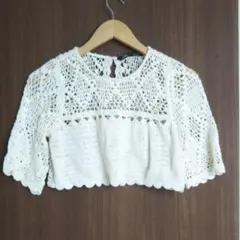 クロシェトップス　 鍵編み、透かし編み