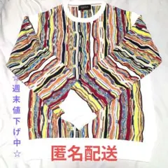 MONTECHIARO カラフルニットセーター メンズL