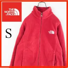 ★美品★ノースフェイス　フリース　S　赤　ジップイン対応　ジャケット