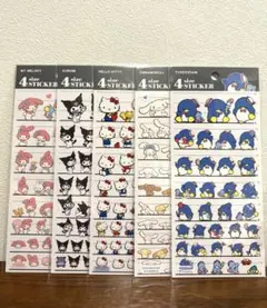 4サイズステッカー サンリオ キティ マイメロ シナモン カミオジャパン