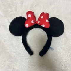 ミニーマウス カチューシャ 赤いリボン