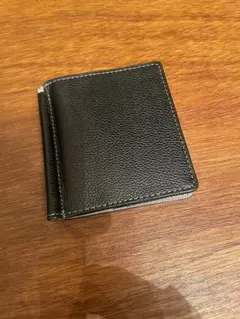 a.v.v HOMME アーヴェヴェ　黒 レザー マネークリップ