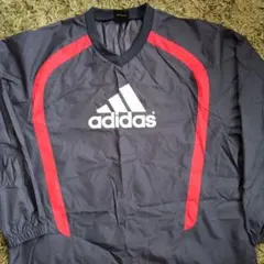 adidas 長袖 Vネック ウェア L ネイビー/レッド