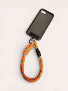 ハンドメイド パラコード ハンドストラップ 8mm オレンジ 携帯ストラップ
